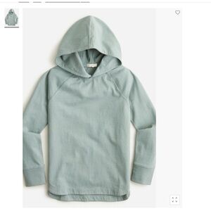 J.Crew Crewcuts Girls' lightweight hoodie in Slate Green Size XXS (2-3) NWT
